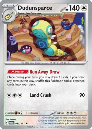 Dudunsparce (80) [SV: Prismatic Evolutions] Reverse Holofoil