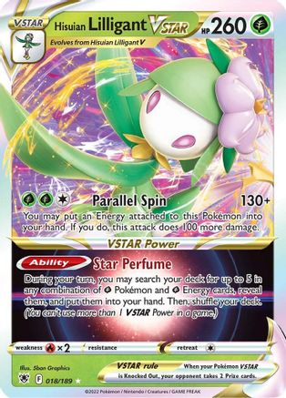 Hisuian Lilligant VSTAR (18) [SWSH10: Astral Radiance] Holofoil