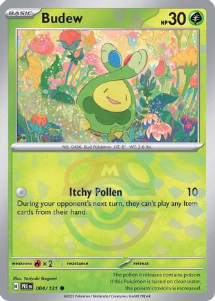 Budew (Master Ball Pattern) (4) [SV: Prismatic Evolutions] Holofoil