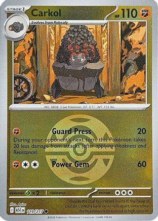 Carkol (Dusk Ball) (119) [ME: Ascended Heroes] Reverse Holofoil