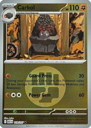 Carkol (Energy Symbol Pattern) (119) [ME: Ascended Heroes] Reverse Holofoil