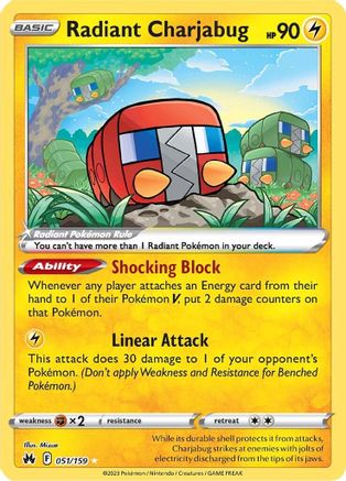 Radiant Charjabug (51) [Crown Zenith] Holofoil