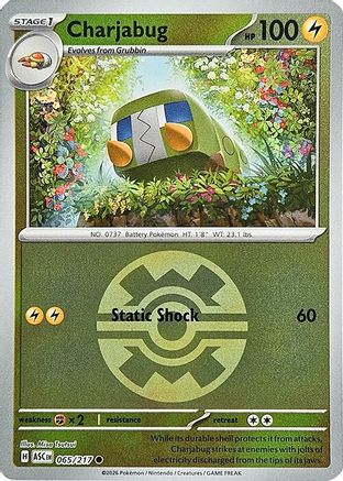 Charjabug (Quick Ball) (65) [ME: Ascended Heroes] Reverse Holofoil