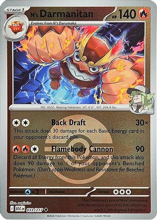 N's Darmanitan (Poke Ball) (33) [ME: Ascended Heroes] Reverse Holofoil