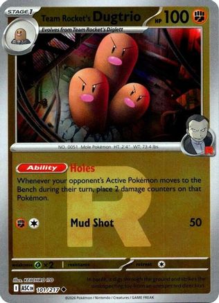 Team Rocket's Dugtrio - 101/217 (Team Rocket) (101) [ME: Ascended Heroes] Reverse Holofoil