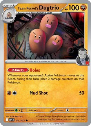 Team Rocket's Dugtrio - 101/217 (101) [ME: Ascended Heroes]