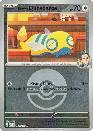 Larry's Dunsparce (Poke Ball) (163) [ME: Ascended Heroes] Reverse Holofoil