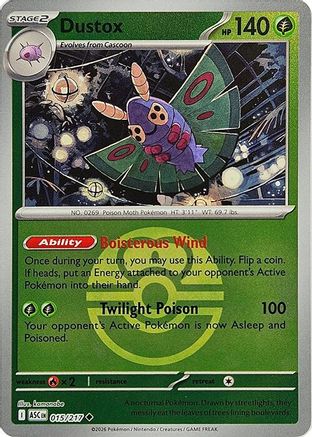Dustox - 015/217 (Love Ball) (15) [ME: Ascended Heroes] Reverse Holofoil