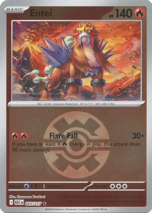 Entei (Quick Ball) (25) [ME: Ascended Heroes] Reverse Holofoil