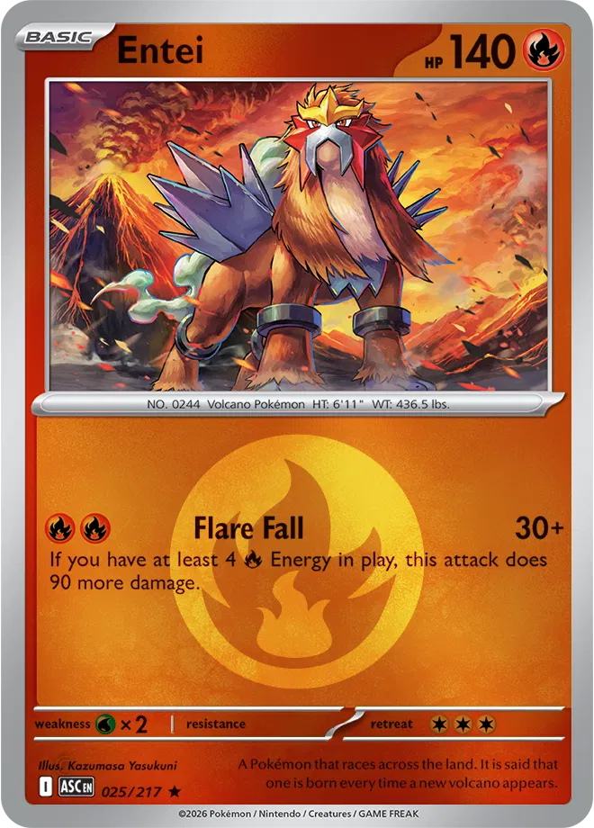 Entei (Energy Symbol Pattern) (25) [ME: Ascended Heroes] Reverse Holofoil