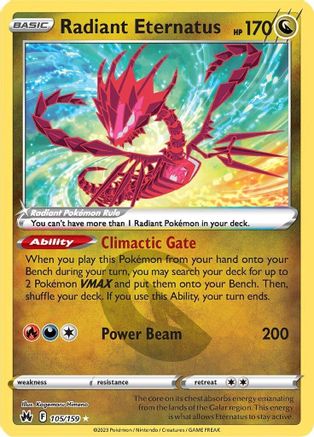 Radiant Eternatus (105) [Crown Zenith] Holofoil