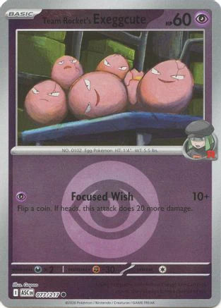 Team Rocket's exeggcute (Energy Symbol Pattern) (77) [ME: Ascended Heroes] Reverse Holofoil