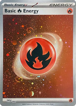 Basic Fire Energy (Cosmos Holo) (2) [SVE: Scarlet & Violet Energies] Holofoil