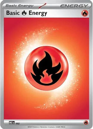 Basic Fire Energy - 002 (2) [MEE: Mega Evolution Energies] Reverse Holofoil
