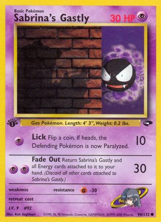 Sabrina's Gastly (96) (96) [Gym Challenge] 1st Edition