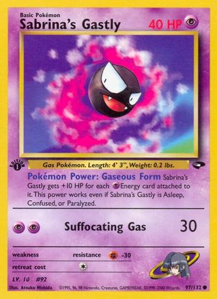 Sabrina's Gastly (97) (97) [Gym Challenge] 1st Edition