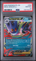 2025 POKEMON PFL EN-PHANTASMAL FLAMES 056 MEGA GENGAR EX  psa 10
