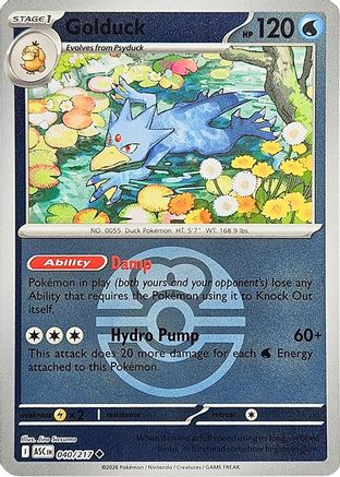 Golduck (Love Ball) (40) [ME: Ascended Heroes] Reverse Holofoil