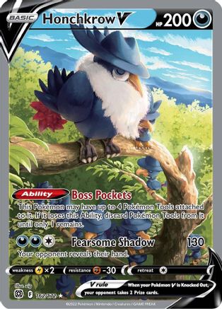 Honchkrow V (Alternate Full Art) (162) [SWSH09: Brilliant Stars] Holofoil