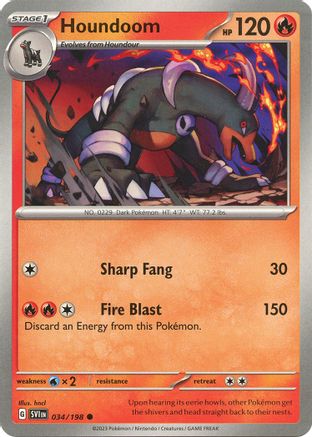 Houndoom - 034/198 (34) [SV01: Scarlet & Violet Base Set]