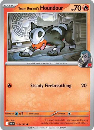 Team Rocket's Houndour (37) [SV10: Destined Rivals] Reverse Holofoil