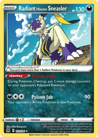 Radiant Hisuian Sneasler (123) [SWSH11: Lost Origin] Holofoil