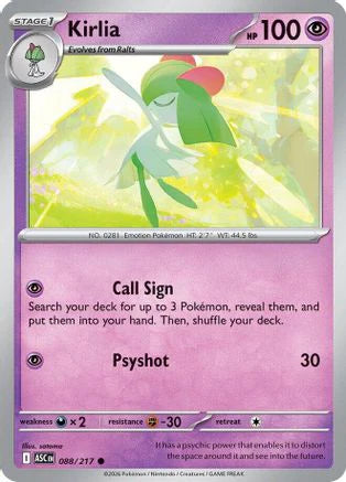 Kirlia (88) [ME: Ascended Heroes]