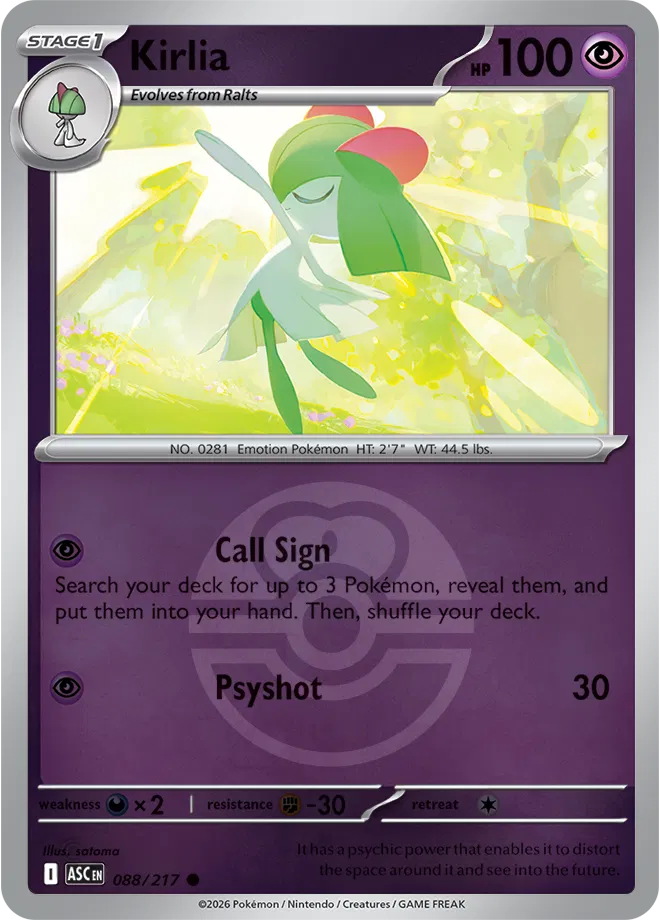 Kirlia (Love Ball) (88) [ME: Ascended Heroes] Reverse Holofoil