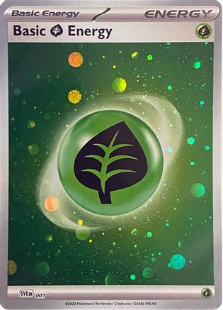 Basic Grass Energy (Cosmos Holo) (1) [SVE: Scarlet & Violet Energies] Holofoil