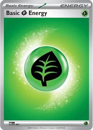 Basic Grass Energy - 001 (1) [MEE: Mega Evolution Energies] Reverse Holofoil