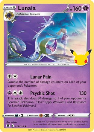 Lunala (15) [Celebrations] Holofoil
