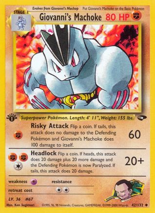 Giovanni's Machoke (42) [Gym Challenge] 1st Edition