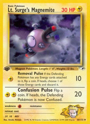 Lt. Surge's Magnemite (50) (50) [Gym Heroes] 1st Edition