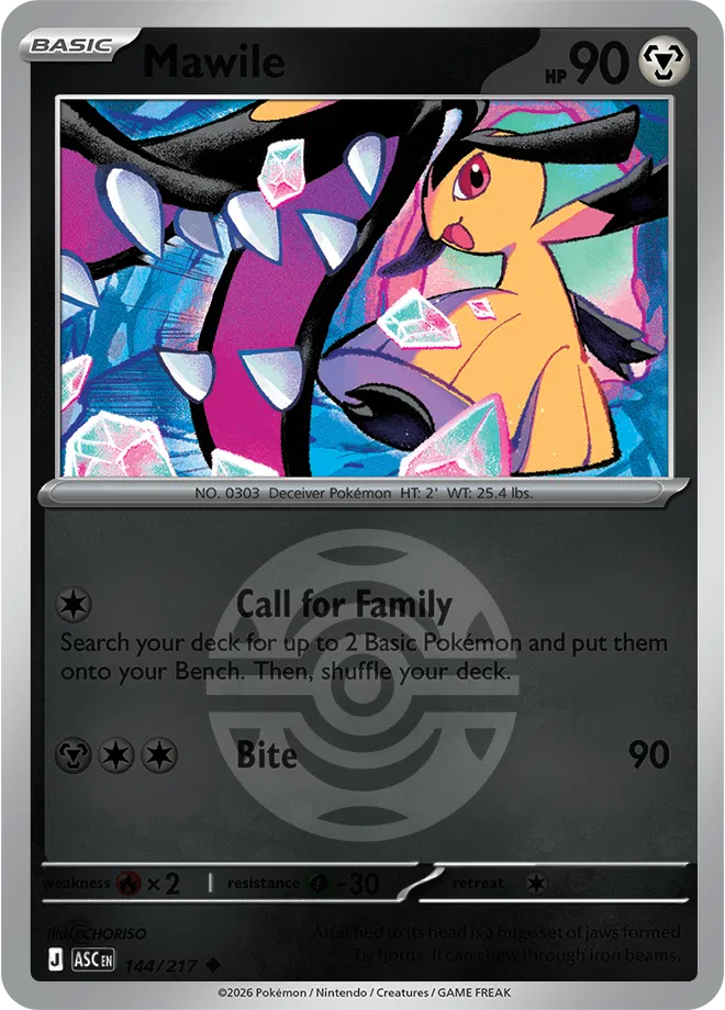 Mawile - 144/217 (Dusk Ball) (144) [ME: Ascended Heroes] Reverse Holofoil
