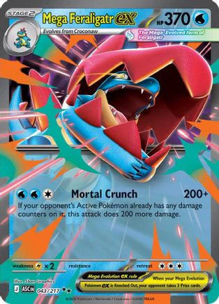 Mega Feraligatr ex - 043/217 (43) [ME: Ascended Heroes] Holofoil