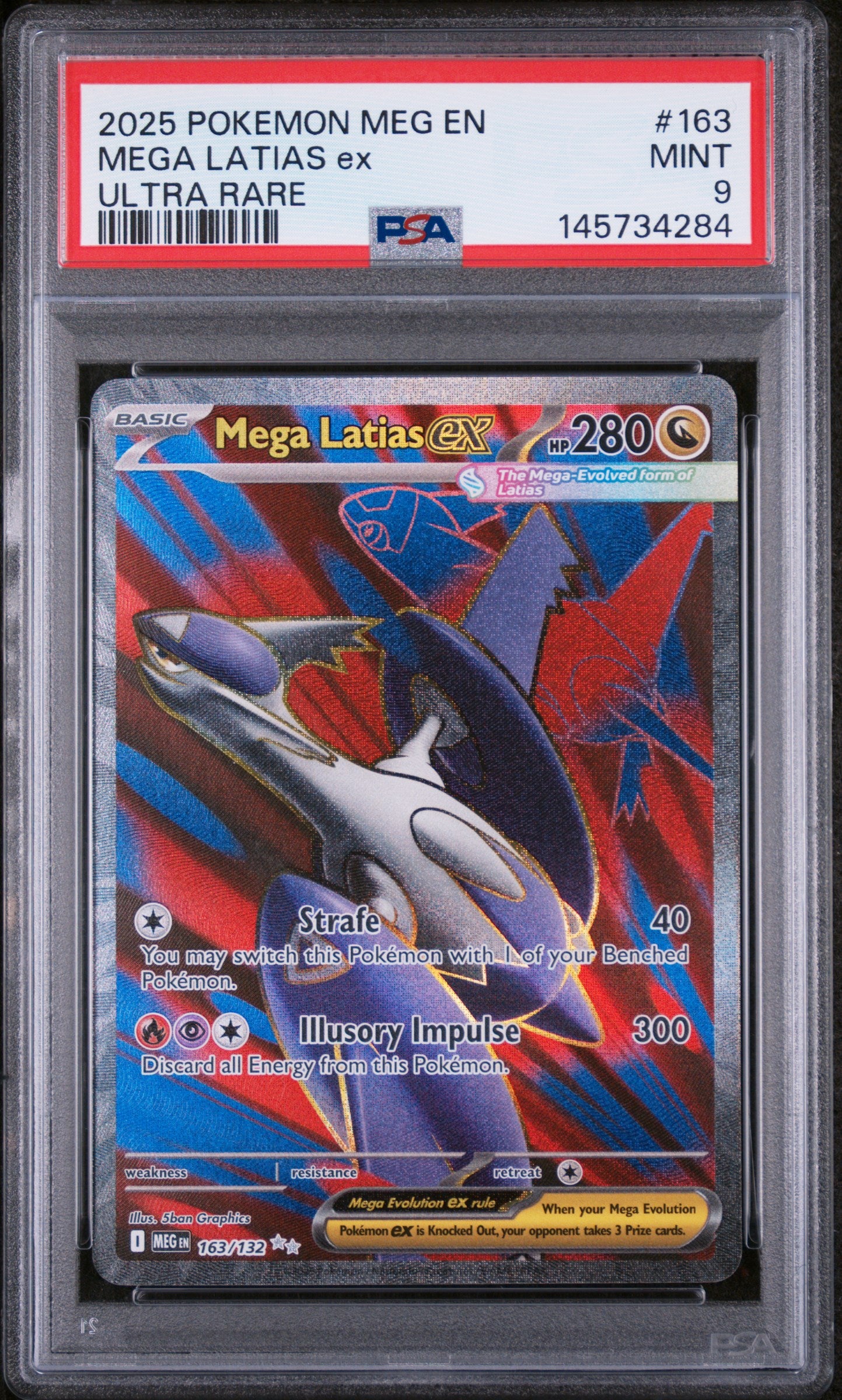 2025 POKEMON MEG EN-MEGA EVOLUTION 163 MEGA LATIAS EX ULTRA RARE  psa 9
