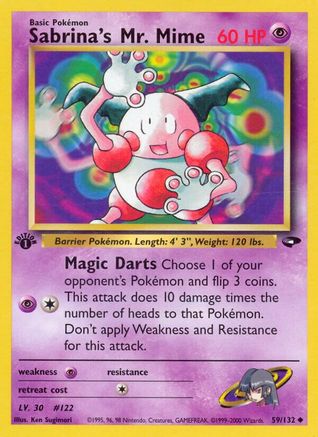 Sabrina's Mr. Mime (59) [Gym Challenge] 1st Edition