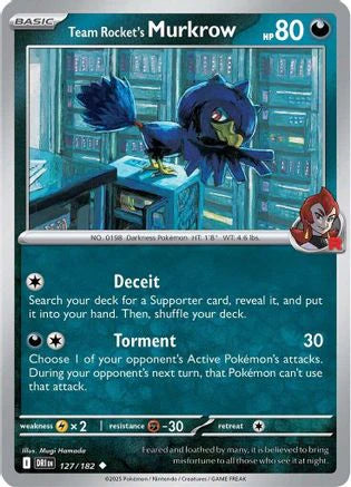 Team Rocket's Murkrow - 127/182 (127) [SV10: Destined Rivals]