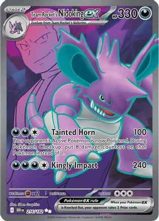 Team Rocket's Nidoking ex - 216/182 (216) [SV10: Destined Rivals] Holofoil