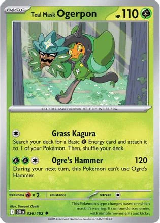 Teal Mask Ogerpon (26) [SV10: Destined Rivals] Reverse Holofoil
