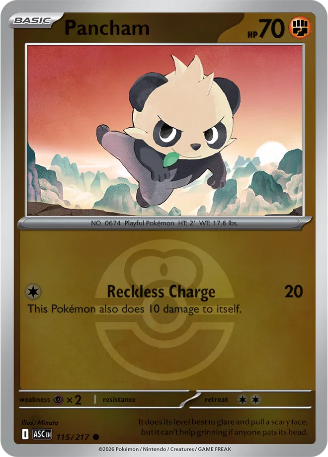 Pancham (Love Ball) (115) [ME: Ascended Heroes] Reverse Holofoil