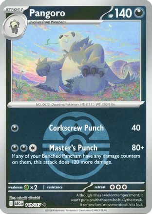 Pangoro (Love Ball) (140) [ME: Ascended Heroes] Reverse Holofoil