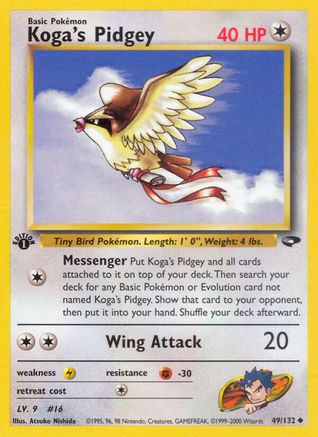 Koga's Pidgey (49) (49) [Gym Challenge] 1st Edition