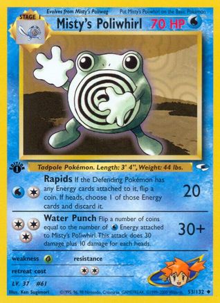 Misty's Poliwhirl (53) [Gym Heroes] 1st Edition