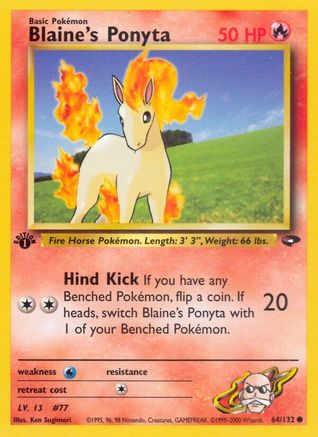 Blaine's Ponyta (64) [Gym Challenge] 1st Edition