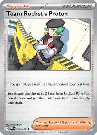 Team Rocket's Proton (208) [ME: Ascended Heroes] Reverse Holofoil