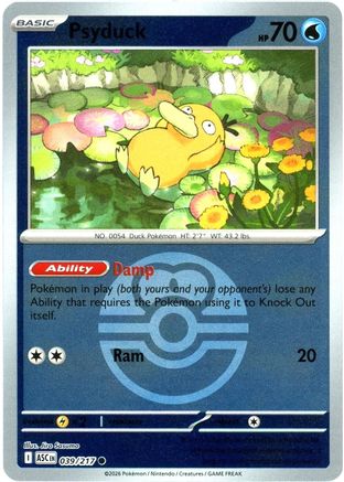 Psyduck - 039/217 (Love Ball) (39) [ME: Ascended Heroes] Reverse Holofoil