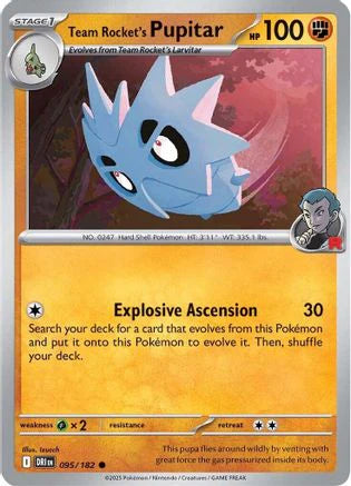 Team Rocket's Pupitar (95) [SV10: Destined Rivals] Reverse Holofoil
