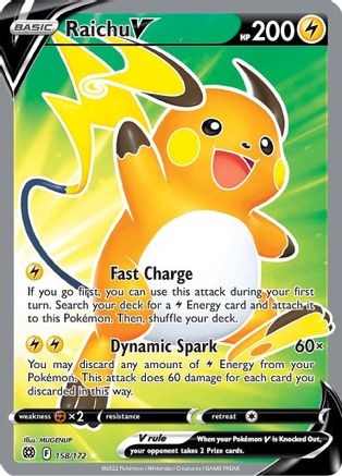 Raichu V (Full Art) (158) [SWSH09: Brilliant Stars] Holofoil