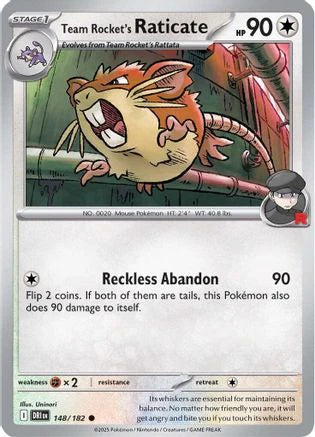 Team Rocket's Raticate - 148/182 (148) [SV10: Destined Rivals]